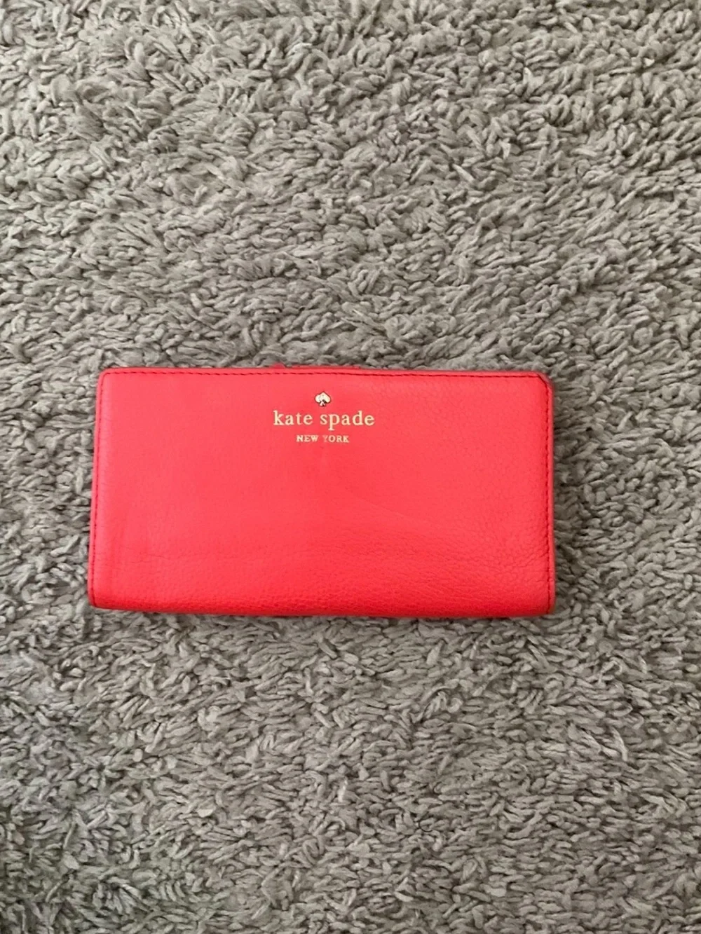 kate spade Red Leather Continental Zip Wallet